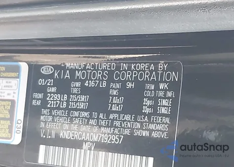 2021 Kia Seltos Ex из США, поврежденный, VIN KNDERCAA0M7192957